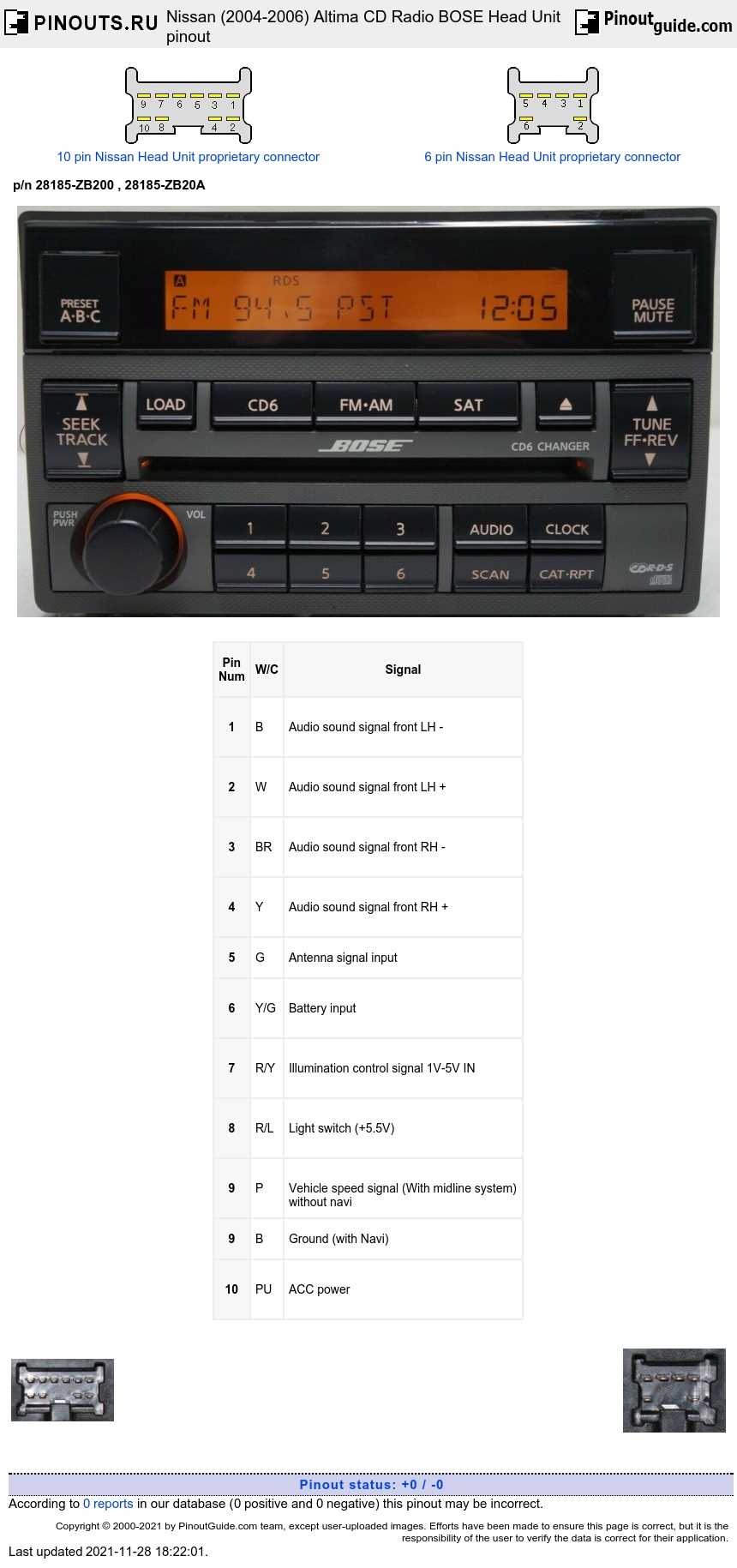 2006 nissan altima bose radio wiring diagram