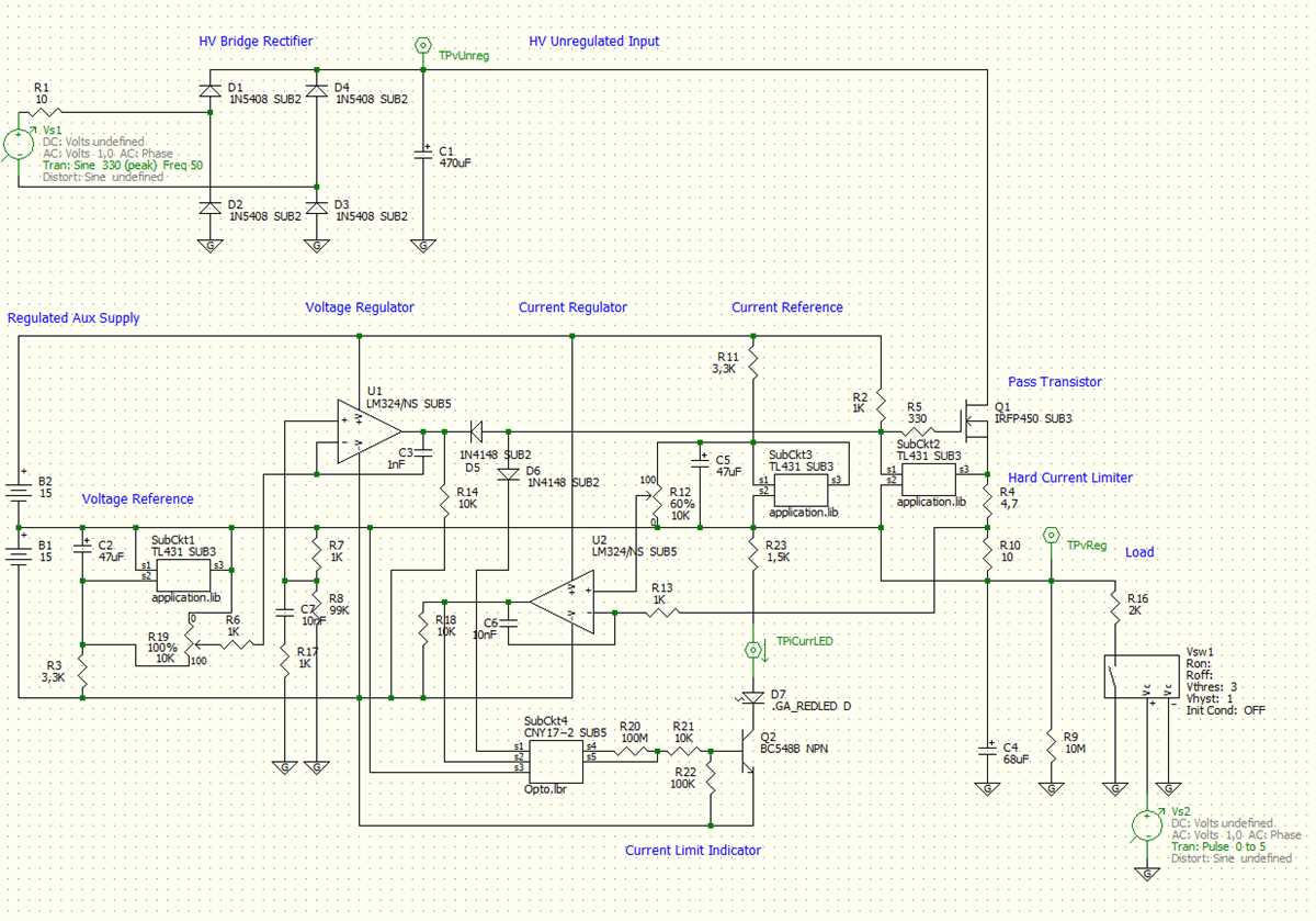 linear power supply circuit diagram