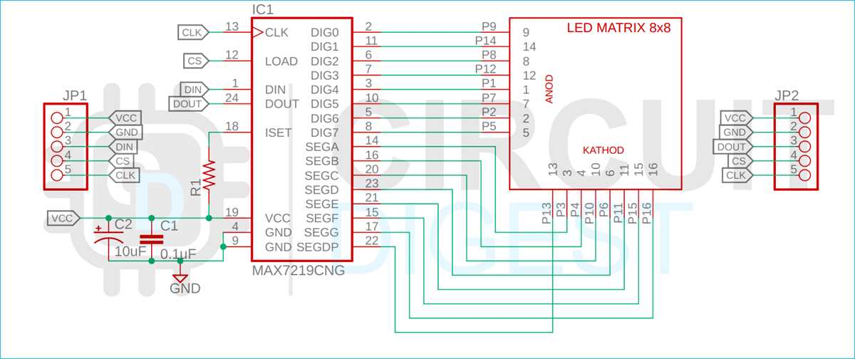 max7219 circuit diagram