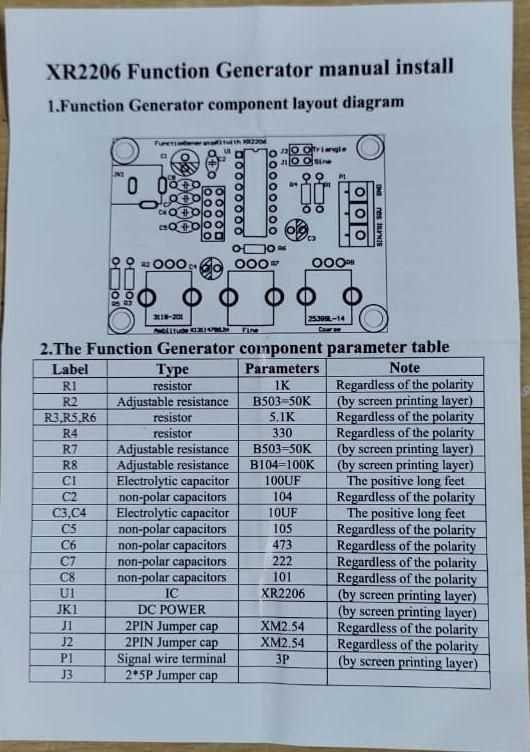 xr2206 function generator circuit diagram