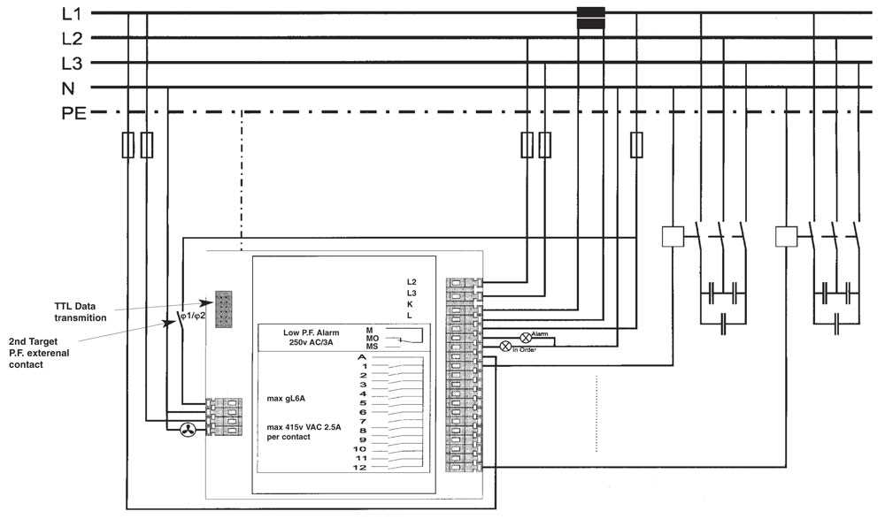 automatic power factor controller circuit diagram