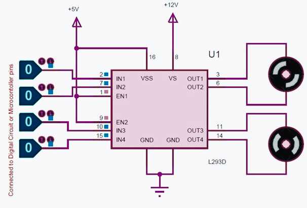 l293d motor driver shield circuit diagram