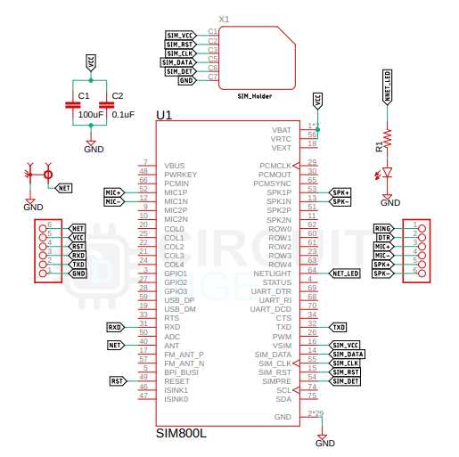 gsm module schematic diagram