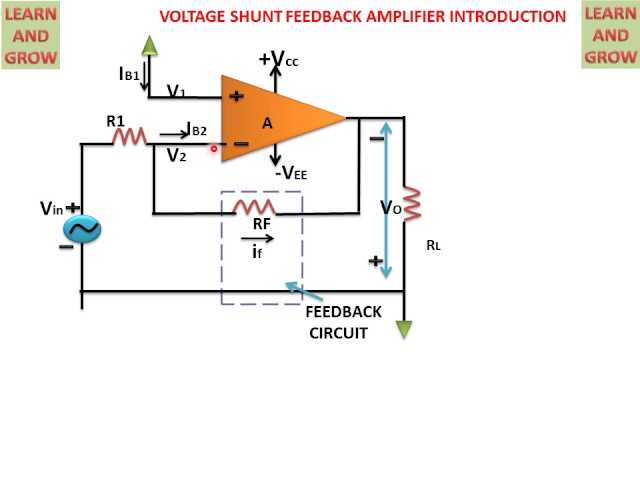 voltage shunt feedback amplifier circuit diagram