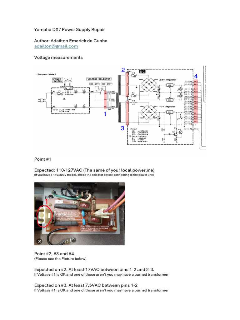 yamaha dx7 schematic diagram