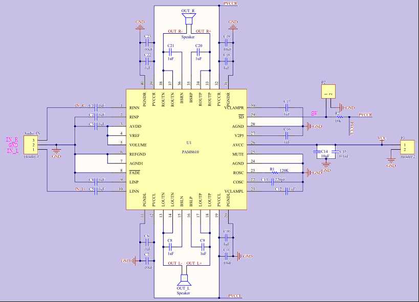 pam8610 circuit diagram