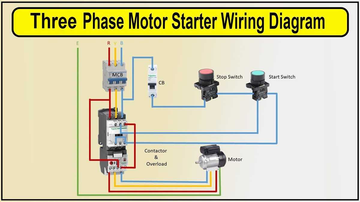 3 phase motor starter wiring diagram