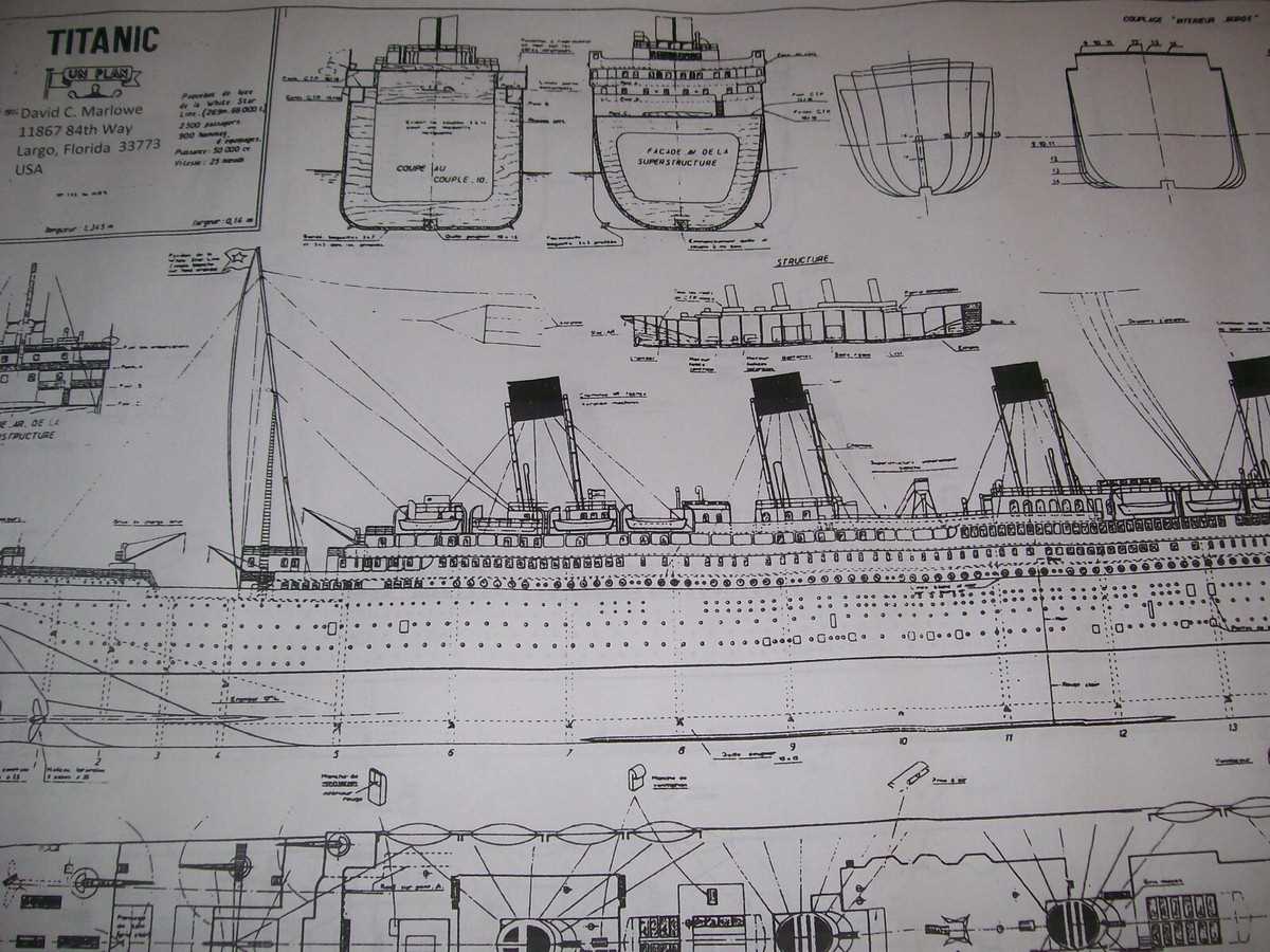 schematic diagram of the titanic