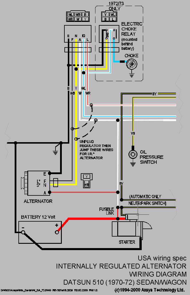 alternator regulator schematic diagram
