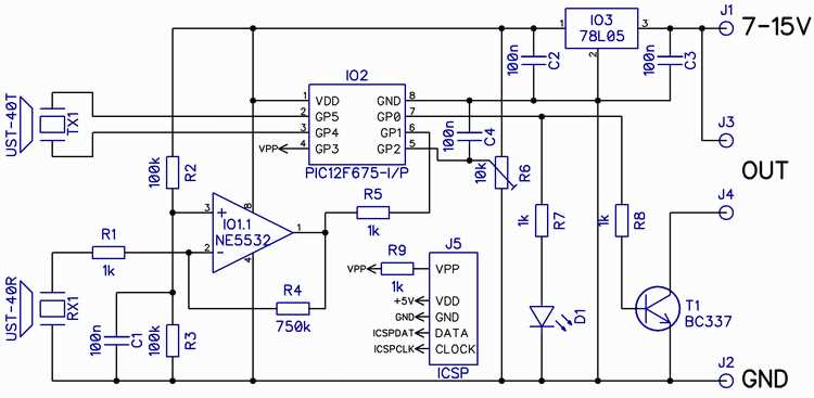 proximity sensor schematic diagram