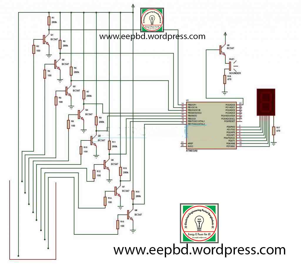 water level detector circuit diagram