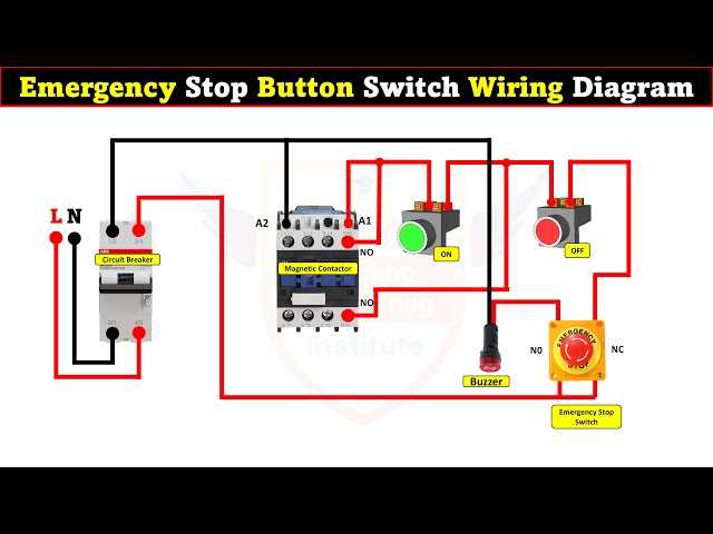 schematic diagram for emergency stop button