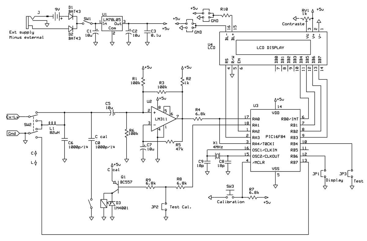 inductance meter schematic diagram