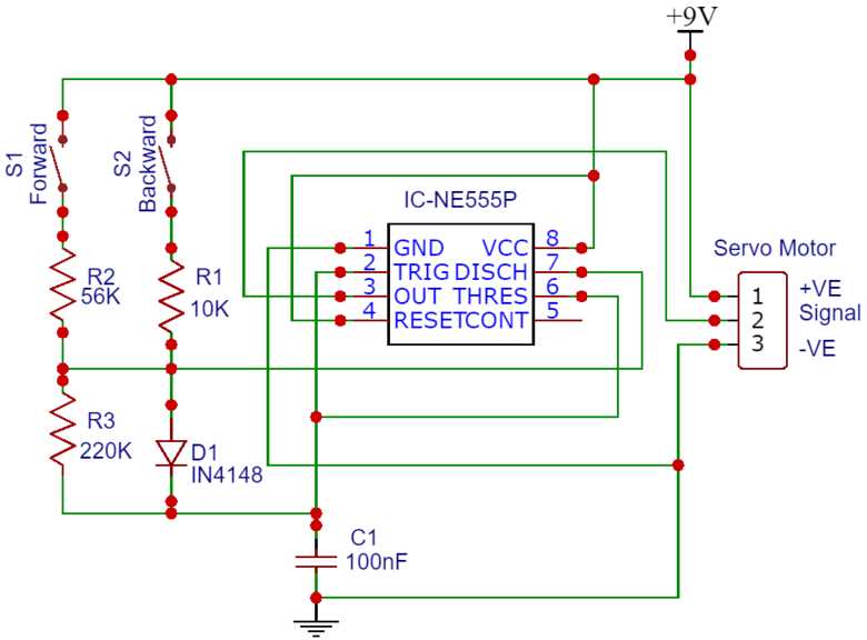 servo motor control circuit diagram