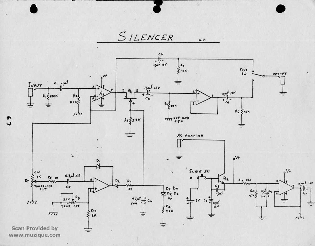 guitar effects pedals circuit diagrams