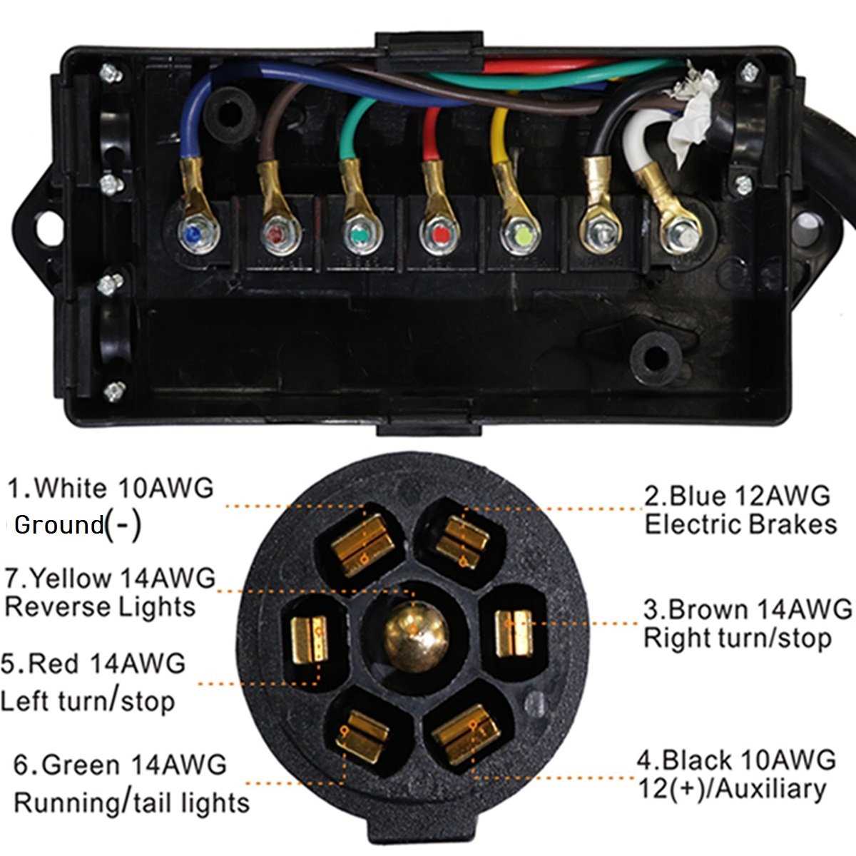 7 pin trailer plug wiring diagram with brakes